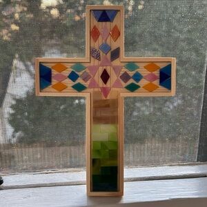 Multicolor Mosaic Cross